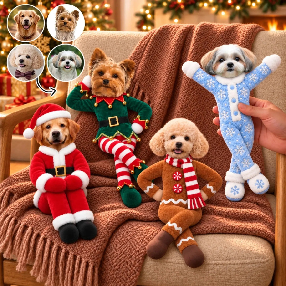 My Merry Pup – Votre Chien de Noël personnalisée et articulée